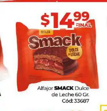 Diarco Smack Alfajor Dulce de Leche 60 Gr oferta