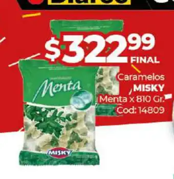 Diarco Misky Caramelos Menta x 810 gr oferta