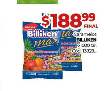 Diarco Billiken Caramelos x 600 gr oferta