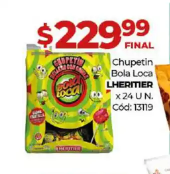 Diarco Lheritier Chupetin Bola Loca x 24 un oferta