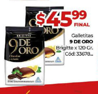 Diarco 9 de oro Galletitas Brigitte x 120 gr oferta