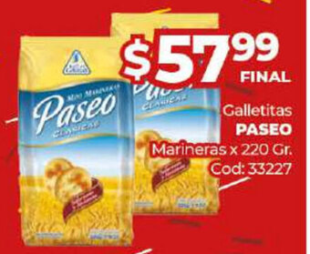 Diarco Paseo Galletitas Marineras x 220 gr oferta