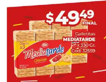 Diarco Mediatarde Galletitas x 330 gr oferta