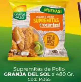 Diarco Granja del sol Supremitas de pollo x 480gr oferta