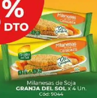 Diarco Granja del sol Milanesas de Soja x 4 un oferta