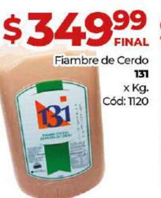 Diarco 131 Fiambre de Cerdo x kg oferta