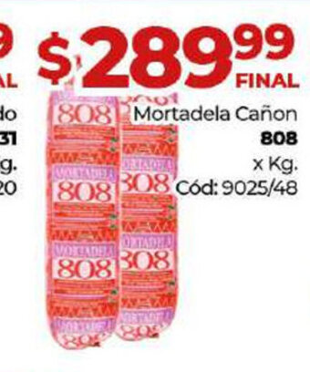 Diarco 808 Mortadela Cañon x kg oferta