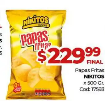 Diarco Nikitos Papas Fritas x 500 gr oferta