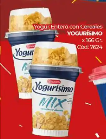 Diarco Yogurisimo yogur entero con cereales x 166 gr oferta