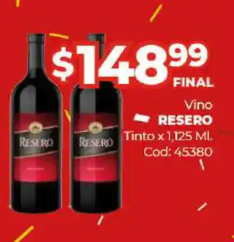 Diarco Resero Vino Tinto x 1,125 ml oferta
