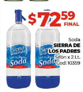 Diarco Sierra De Los Padres Soda Sifón x 2 lt oferta