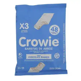 Coto Barras arroz chocolate blanco crowie paq 36 grm oferta