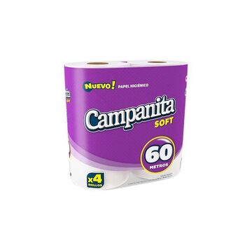 Coto Papel higiénico campanita soft simple hoja paquete 4 unidades oferta