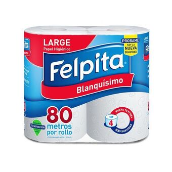 Coto Papel higiénico felpita blanquísimo simple hoja paquete 4 unidades oferta