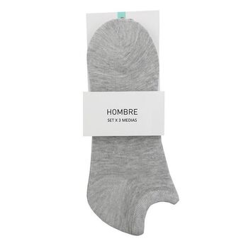 Coto Media pack x3 soquete color gris oferta