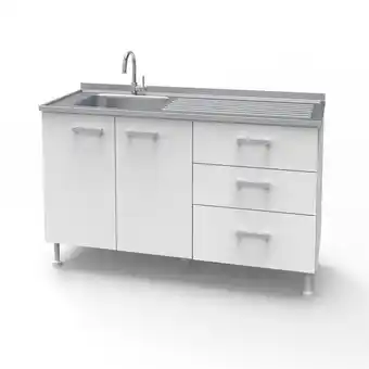 Bajo mesada dielfe 140 cm blanco