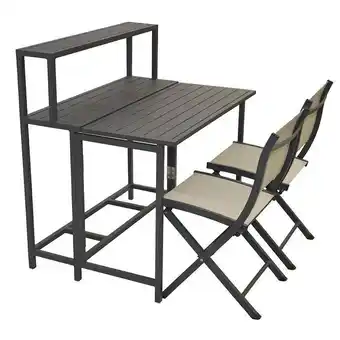 Coto Set mesa sillas aluminio home studio gris beige oferta