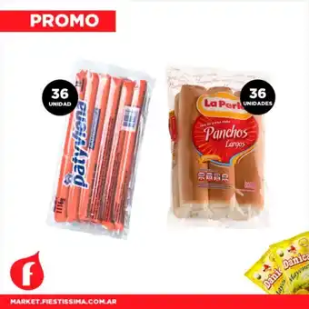Quilmes [promo] 36 super panchos patyviena + pan la perla + 2 aderezos oferta