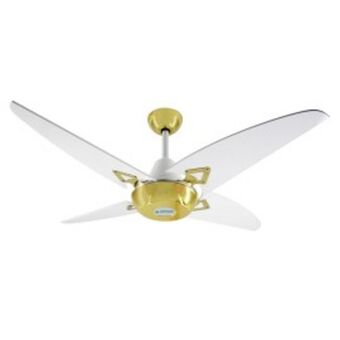 Megatone Ventilador de techo madera blanco dorado oferta