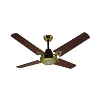 Megatone Ventilador de techo madera caoba dorado oferta
