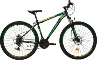 Megatone Bicicleta siambretta rodado 29 mountain bike color negro-verde mtb 5 pro oferta