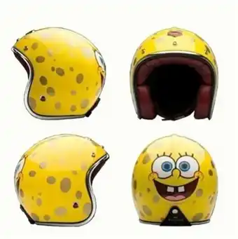 Casco para moto abierto hawk 721 bob esponja talle l