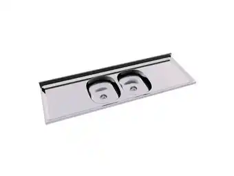 Exo Mesada de acero doble bacha 1.60 duranox oferta