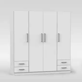 Easy Placard 4 puertas 4 cajones 173x44x181 blanco 2.0 oferta