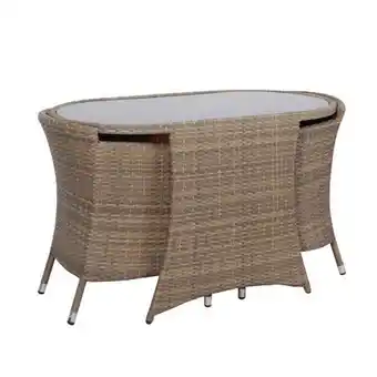 Coto Set mesa sillas plástico home studio marrón oferta