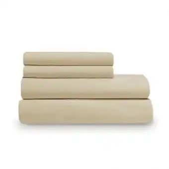 Sommier Center Juego de sábanas zlow 2 y media plazas beige oferta