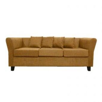 Sommier Center Sillón 3 cuerpos squad ícaro tela chenille beige oferta