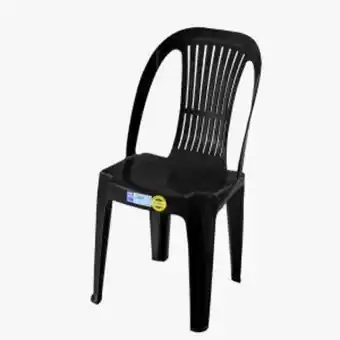 Silla plástica de jardín apilable voss 2000 gala color negro