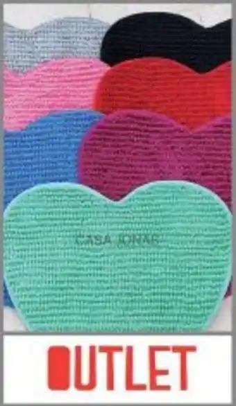 Joma Alfombra shaggy corazon con antideslizante 58cm x 46cm oferta