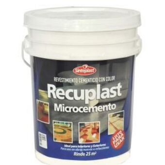 Microcemento gris claro recuplast 25 kg