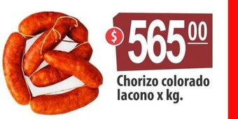 Autoservicio Capo Chorizo colorado lacono x kg oferta