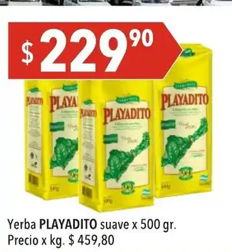 Hergo Playadito Yerba suave x 500gr. oferta