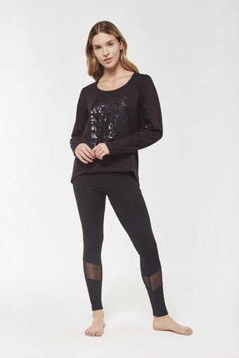 Promesse Remera manga larga con transparencia - love promesse oferta