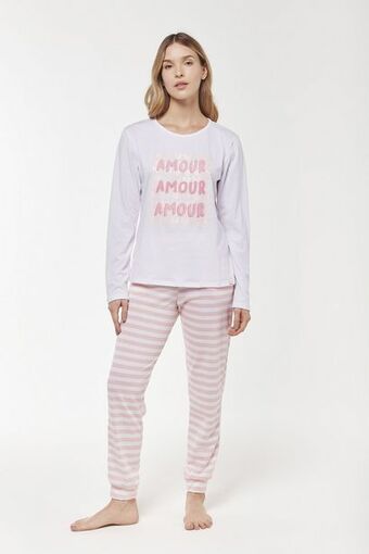 Promesse Pijama remera manga larga y babucha - amour oferta