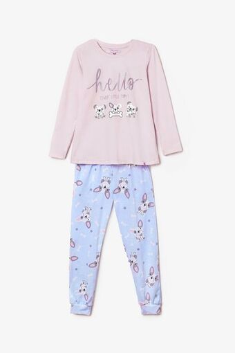 Promesse Pijama remera manga larga y babucha - hello puppy oferta