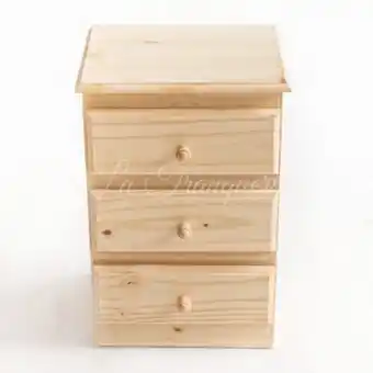 La Tranquera Muebles Mesa de luz machimbre 3 cajones oferta
