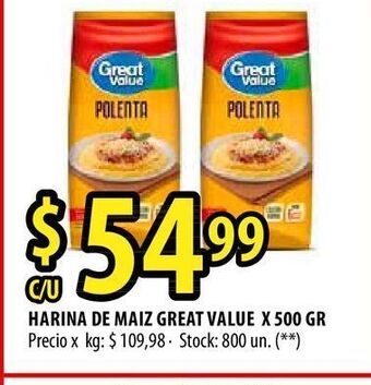 Punto Mayorista Harina de maiz great value x 500 gr oferta
