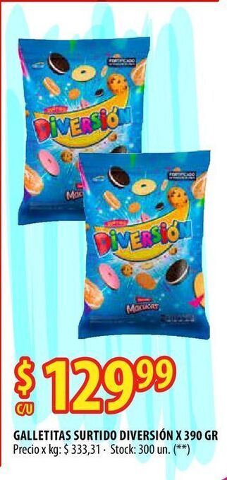 Punto Mayorista Galletitas surtido diversión x 390 gr oferta
