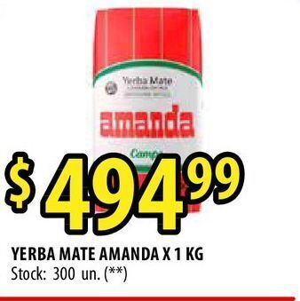 Punto Mayorista Yerba mate amanda x 1 kg oferta