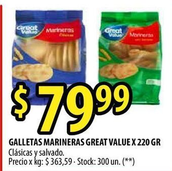 Punto Mayorista Galletas marineras great value x 220 gr oferta
