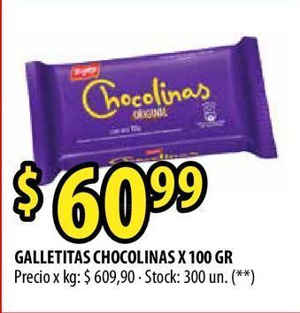 Punto Mayorista Galletitas chocolinas x 100 gr oferta