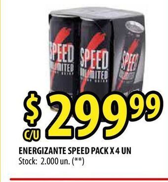 Punto Mayorista Energizante speed pack x 4 un oferta