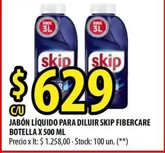 Punto Mayorista Jabón líquido para diluir skip fibercare botella x 500 ml oferta
