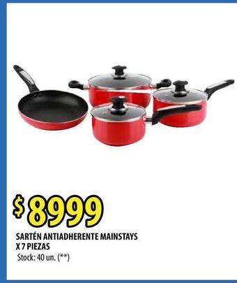 Punto Mayorista Sartén antiadherente mainstays x 7 piezas oferta