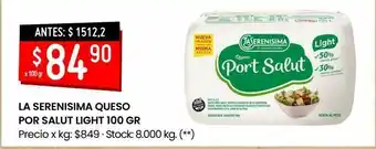 Changomas La serenisima queso por salut light 100 gr oferta