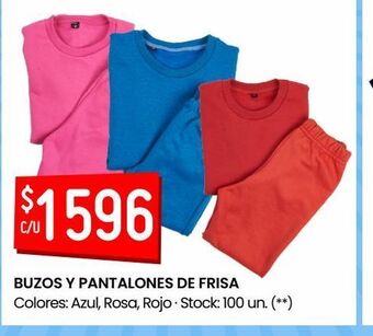 Changomas Buzos y pantalones de frisa oferta